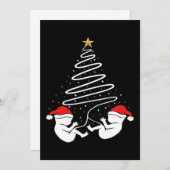 Weihnachtsschwangerschaft Baby Twins Weihnachts-An Feiertagskarte (Vorne/Hinten)