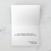 Weihnachtsschwangerschaft Feiertagskarte (Innenseite)