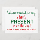 Weihnachtsschwangerschaft Feiertagskarte (Vorne/Hinten)