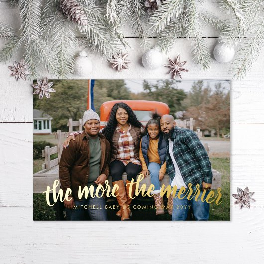 Weihnachtsschwangerschaft Folien Feiertagskarte