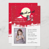 Weihnachtsschwangerschaft Foto Weihnachtskarte Feiertagskarte (Vorne/Hinten)