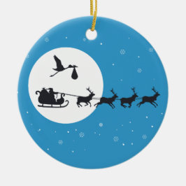 Weihnachtsschwangerschaft - In der Stadt ankommen Keramik Ornament