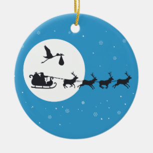 Weihnachtsschwangerschaft - In der Stadt ankommen Keramik Ornament