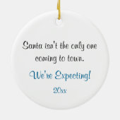 Weihnachtsschwangerschaft - In der Stadt ankommen Keramik Ornament (Hinten)