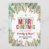 Weihnachtsschwangerschaft Weihnachtskarte Feiertagskarte (Vorne/Hinten)