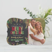 Weihnachtsschwangerschaft Weihnachtskarte Feiertagskarte (Stehend Vorderseite)