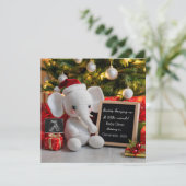 Weihnachtsschwangerschaftsankündigung Einladung (Stehend Vorderseite)