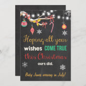 Weihnachtsschwangerschaftsankündigung Feiertagskarte (Vorne/Hinten)