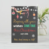 Weihnachtsschwangerschaftsankündigung Feiertagskarte (Stehend Vorderseite)