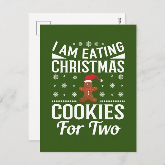 Weihnachtsschwangerschaftsankündigung Feiertagspostkarte (Vorne/Hinten)