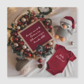 Weihnachtsschwangerschaftsankündigung Magnetkarte (Vorderseite)