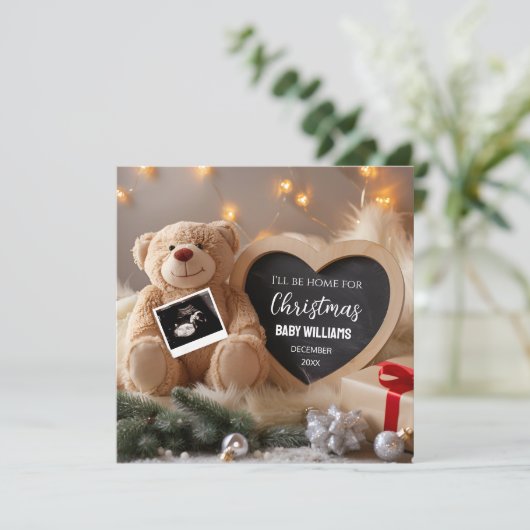 Weihnachtsschwangerschaftskarte Einladung (Stehend Vorderseite)