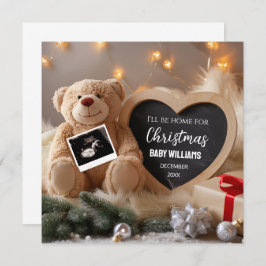 Weihnachtsschwangerschaftskarte Einladung