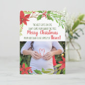 Weihnachtsschwangerschaftskarten Einladung (Stehend Vorderseite)