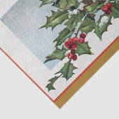 Weihnachtsschwangvögel am Zweig von Holly und Berr Seidenpapier (Ausschnitt)