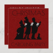 Weihnachtsschwärme-Party| Glitzer Viktorianischen  Einladung (Vorne/Hinten)