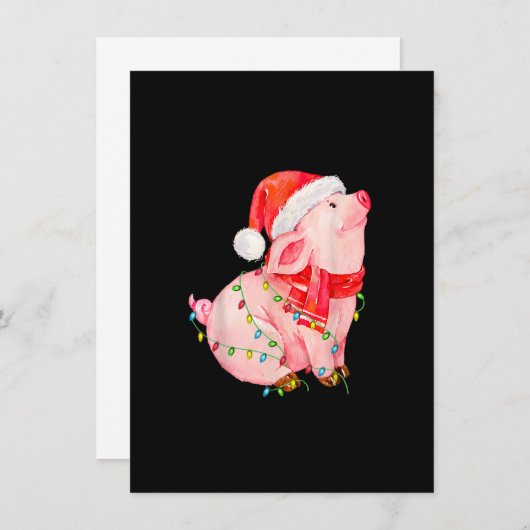 Weihnachtsschwärme Weihnachtsmannmütze Geschenke f Einladung (Vorne/Hinten)