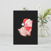 Weihnachtsschwärme Weihnachtsmannmütze Geschenke f Einladung (Stehend Vorderseite)