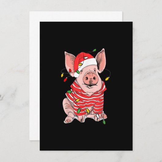 Weihnachtsschwärme Weihnachtsmannmütze Geschenke f Einladung (Vorne/Hinten)