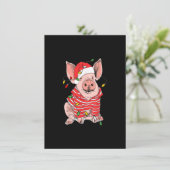 Weihnachtsschwärme Weihnachtsmannmütze Geschenke f Einladung (Stehend Vorderseite)