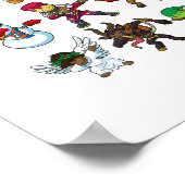 Weihnachtsschwarz-afrikanischer Santa-Claus dabbi Poster (Ecke)