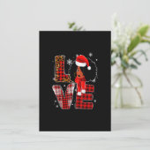 Weihnachtsschwarz-amerikanisches Kostüm Santa Mel Einladung (Stehend Vorderseite)