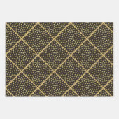 Weihnachtsschwarz und Gold 3 Geschenkpapier Set (Vorderseite 2)