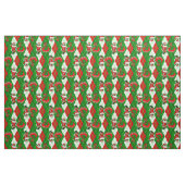 Weihnachtsschwarze Santa-Ehefrau kariert Stoff (Fat Quarter (45,7 x 55,9 cm))