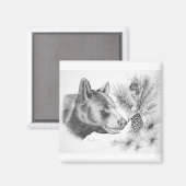 Weihnachtsschwarzer Bär Magnet (Vorderseite/Rückseite)