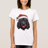 Weihnachtsschwarzer Cocker Spanischer T - Shirt (Vorderseite)