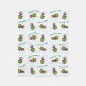 Weihnachtsschwarzer Lab Fleecedecke (Vorderseite)