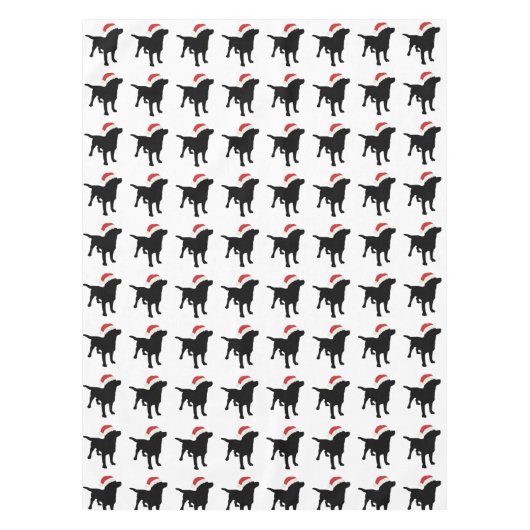 Weihnachtsschwarzer Labrador-Hund, der Tischdecke (Vorderseite)