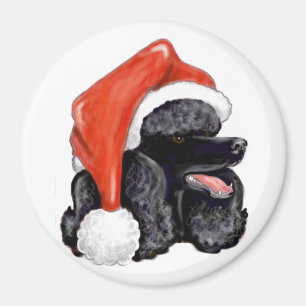 Weihnachtsschwarzer Pudel-Magnet Magnet