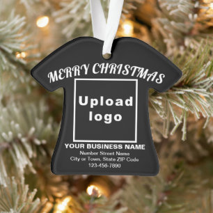 Weihnachtsschwarzer T - Shirt Form Acryl Ornament