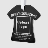 Weihnachtsschwarzer T - Shirt Form Acryl Ornament (Vorderseite)