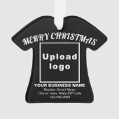 Weihnachtsschwarzer T - Shirt Form Acryl Ornament (Vorderseite)
