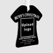 Weihnachtsschwarzer T - Shirt Form Acryl Ornament (Vorderseite)