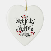 Weihnachtsschwarzes Freitag-Einkaufenteam Keramikornament (Rechts)