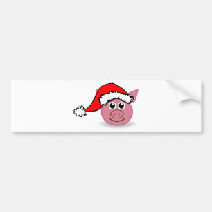 Weihnachtsschwein Autoaufkleber