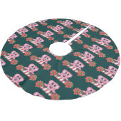 Weihnachtsschwein-Baum-Rock Polyester Weihnachtsbaumdecke (Schrägansicht)