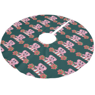 Weihnachtsschwein-Baum-Rock Polyester Weihnachtsbaumdecke