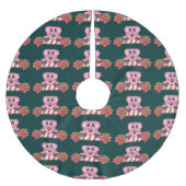Weihnachtsschwein-Baum-Rock Polyester Weihnachtsbaumdecke (Vorderseite)