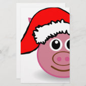 Weihnachtsschwein Briefpapier (Vorne/Hinten)