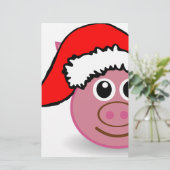 Weihnachtsschwein Briefpapier (Stehend Vorderseite)