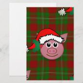 Weihnachtsschwein Briefpapier (Vorne/Hinten)