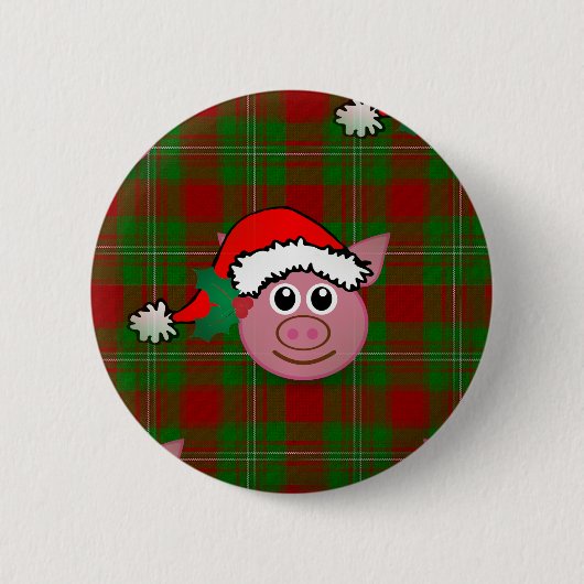 Weihnachtsschwein Button (Vorderseite)