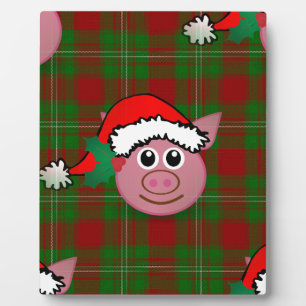 Weihnachtsschwein Fotoplatte