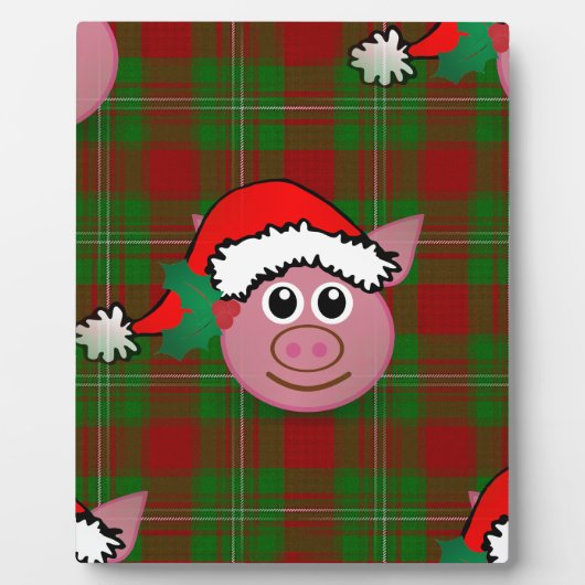 Weihnachtsschwein Fotoplatte (Vorderseite)