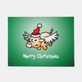 Weihnachtsschwein Fußmatte (Vorderseite)