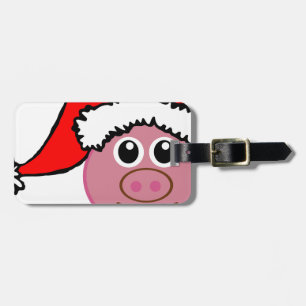 Weihnachtsschwein Gepäckanhänger